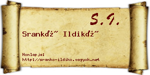Srankó Ildikó névjegykártya