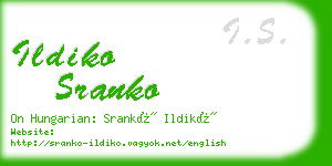 ildiko sranko business card